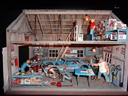 Diorama Sortie De Grange 1/43 Microworld Mw110 Garage Ancien A La